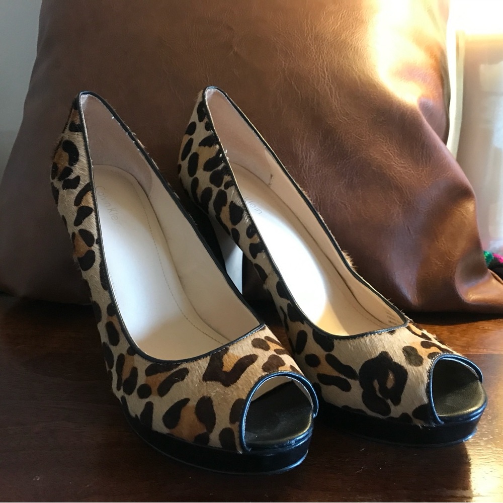 Calvin Klein Cheetah print heels